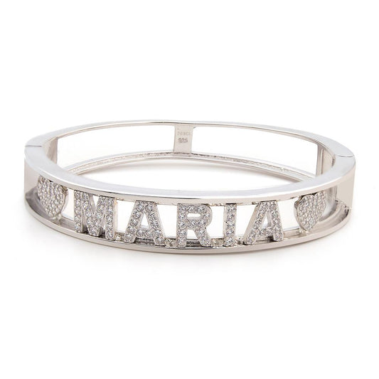 Bracciale Personalizzato in Argento925 e Zirconi - Colore Argento