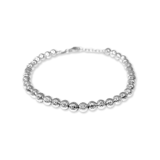 Bracciale in Oro Bianco con sfere - Oro18kt