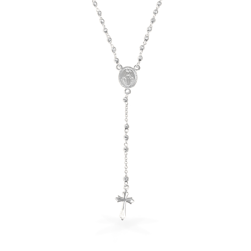 Collana Rosario con Croce in Argento925