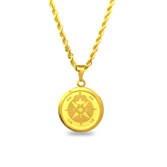 Collana Bussola in Oro Giallo - Oro18kt