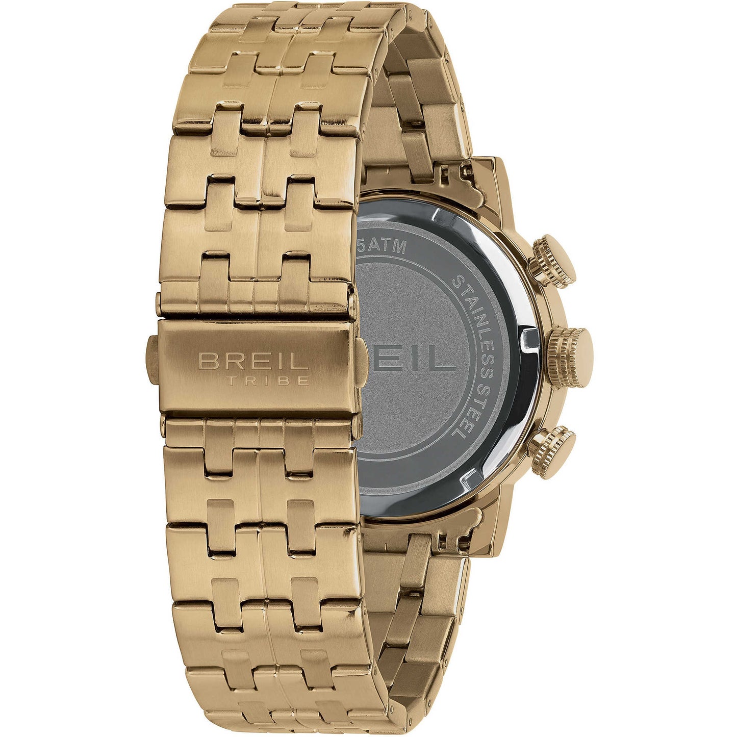 Orologio da Uomo Breil con cronografo serie Lil Tribe ref. EW0471 in acciaio Gold e quadrante nero con logo